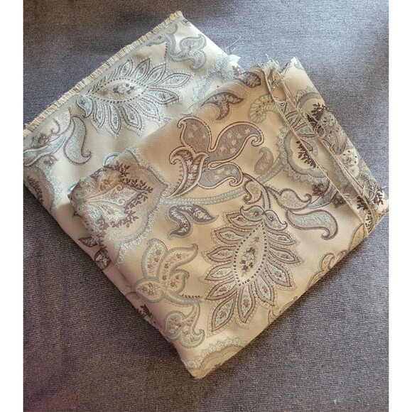 Jacquard Other - Gold And Blue Brocade Paisley Floral Fabric 57 Inches Wide, 3 Yards Available